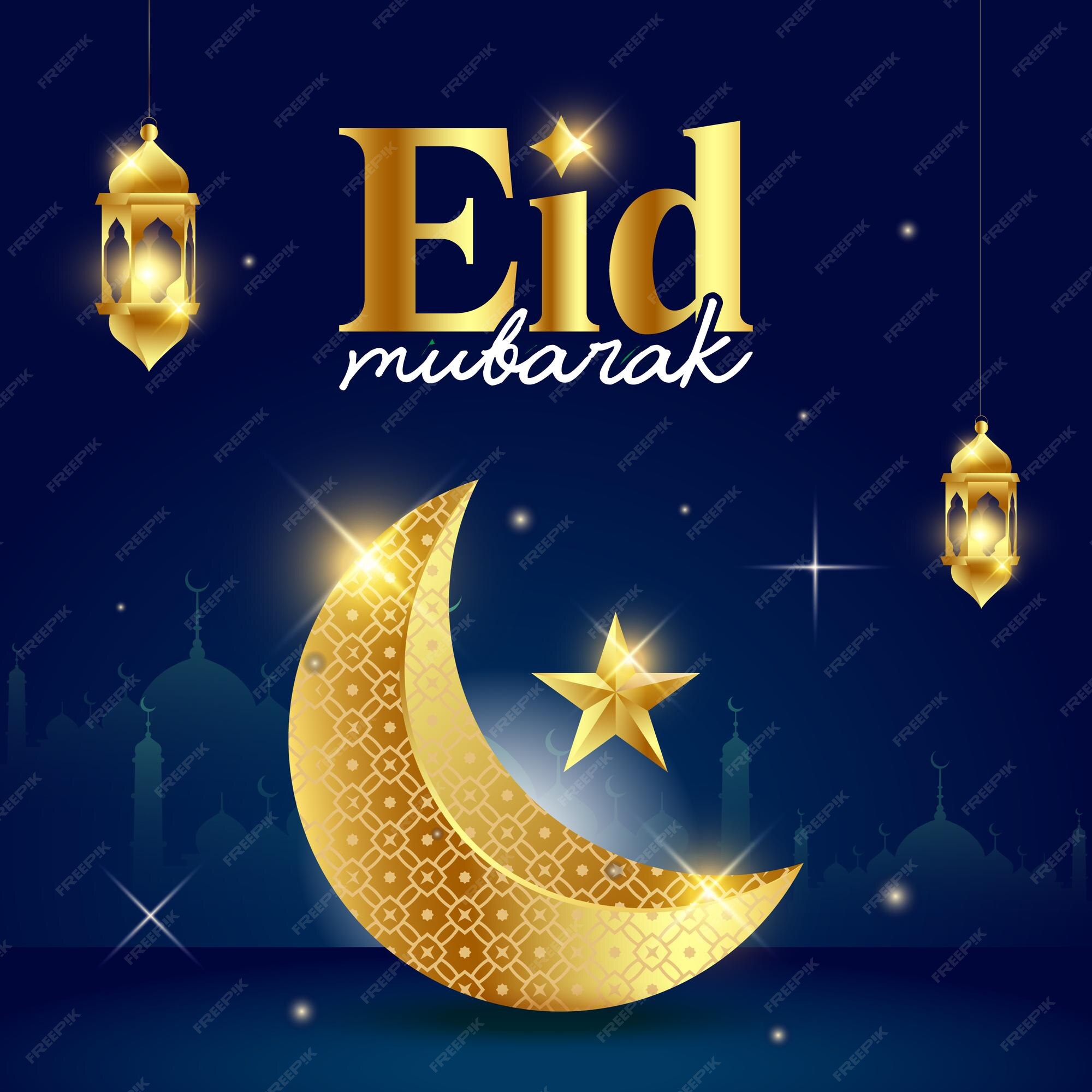 Premium Vector Eid festival celebration banner design illustration