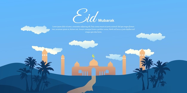 Eid greetings for premium vector social media