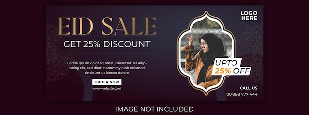 Vector eid mega sale social media cover design premium template eps ramadan sale premium vector