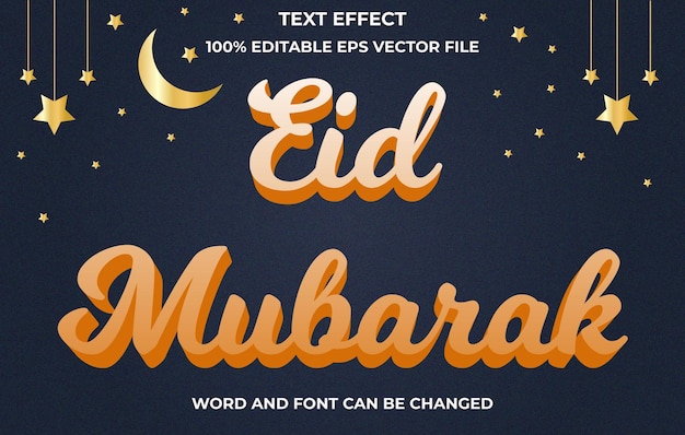 Eid Mubarak 3D-tekst Effectstijl