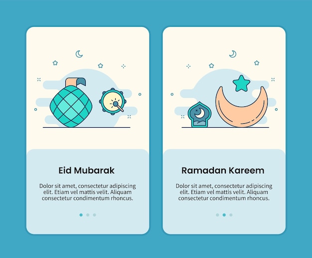 Набор мобильных страниц ид мубарак и рамадан карим