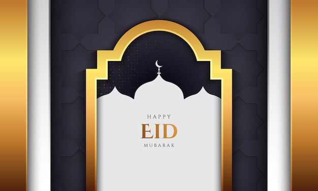 Eid Mubarak Background with Luxury Style