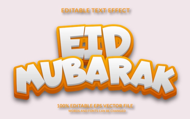 Eid Mubarak bewerkbaar teksteffect