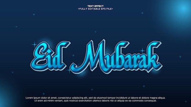 Eid Mubarak bewerkbaar teksteffect