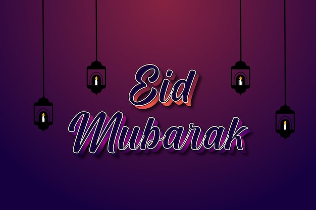 Eid Mubarak bewerkbaar teksteffect