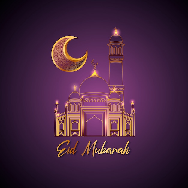 Eid mubarak celebration card