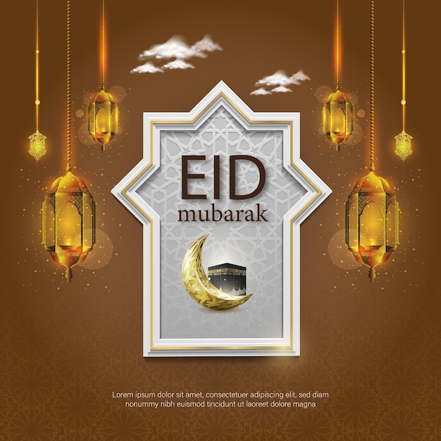 Eid Mubarak Celebration template design Eid background