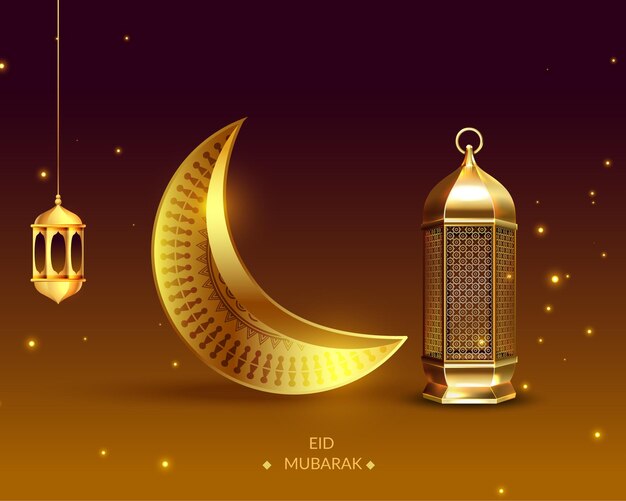 Eid mubarak celebratory modern template design