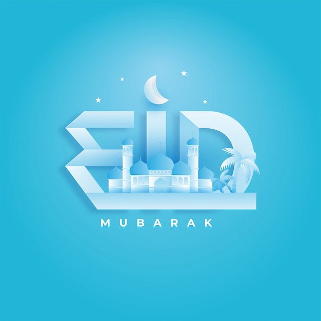 Eid mubarak concept.