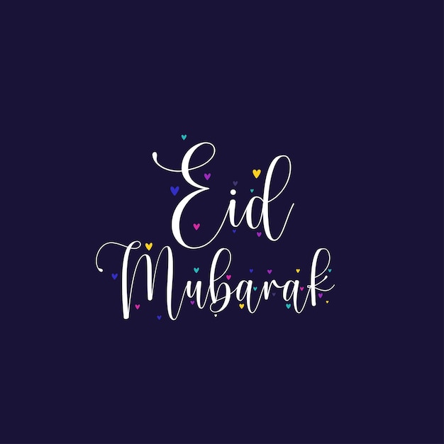 Eid Mubarak creatief typografisch ontwerp