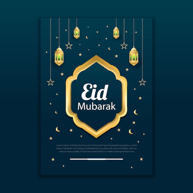 eid mubarak creative flyer design