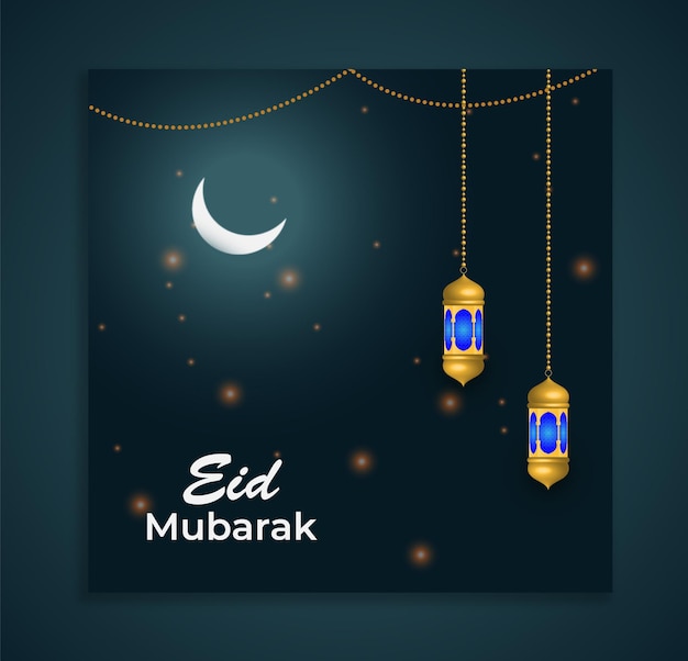 Eid Mubarak Creative Vector Design