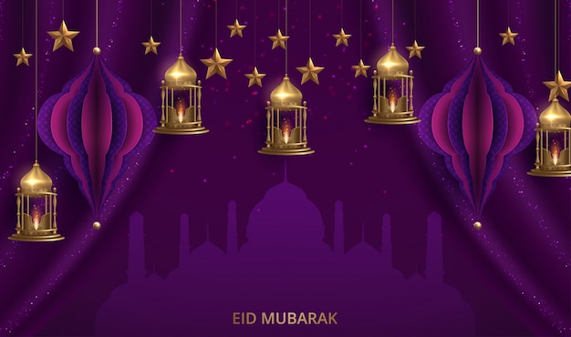 Eid mubarak design sfondo.