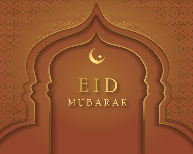 Eid mubarak Eenvoudige islamitische achtergrond