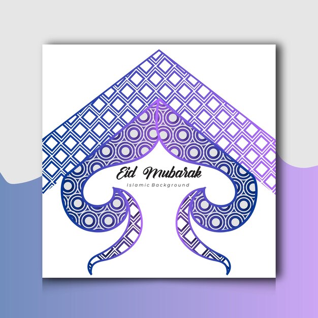 Eid mubarak eid al adha mubarak social media post modello di biglietto di auguri con decorazioni colorate