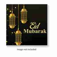 Vector eid mubarak and eid ul fitr social media banner or instagram post template