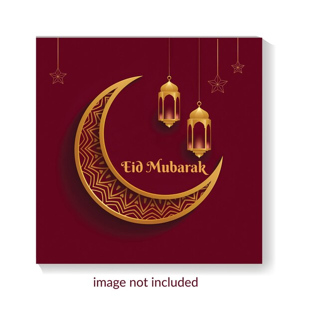 Vector eid mubarak and eid ul fitr social media banner or instagram post template