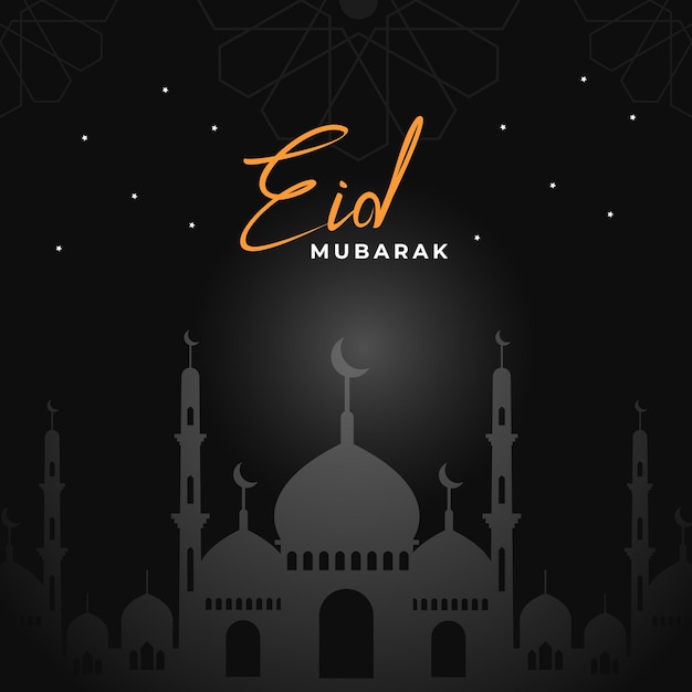 Eid mubarak and eid ul fitr social media post design template