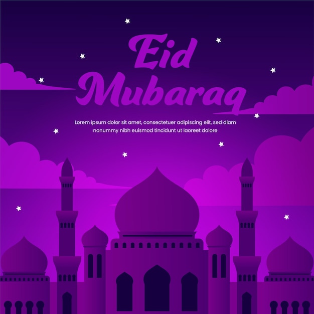 Eid mubarak elegant vector template background