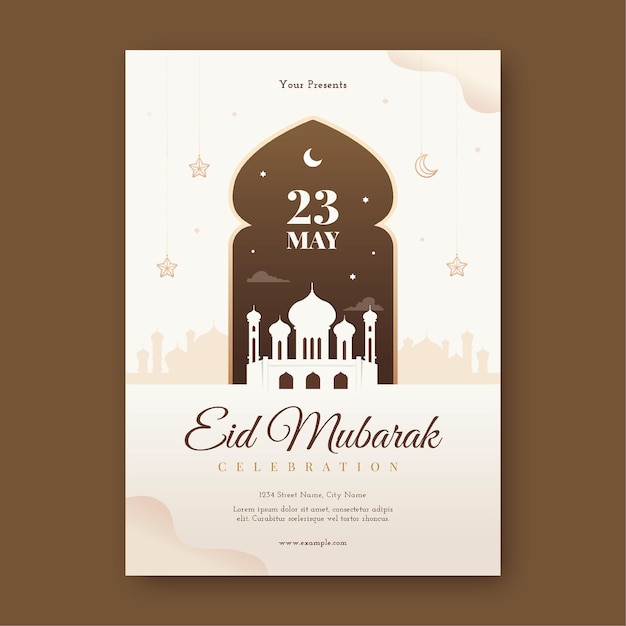 Eid mubarak event flyer