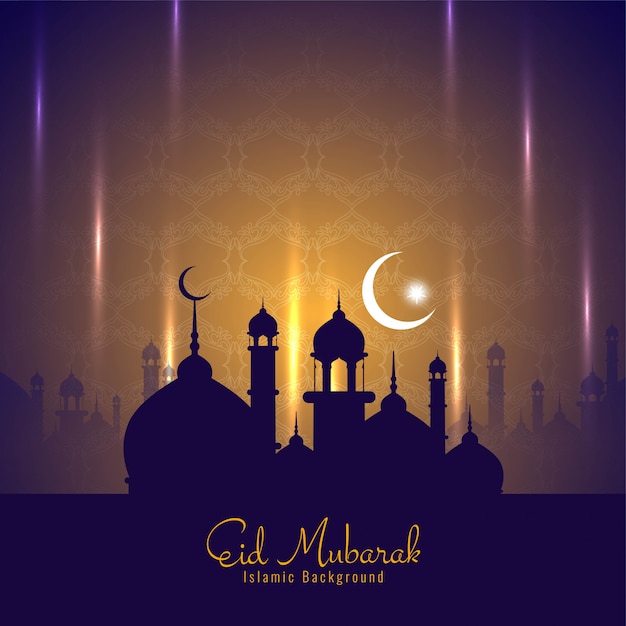 Vector eid mubarak festival decorative stylish background