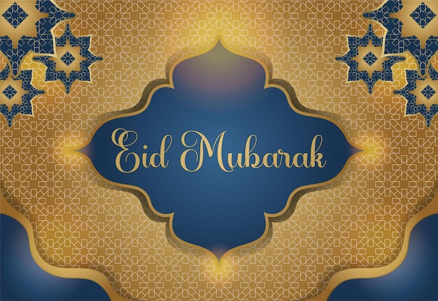 Disegno vettoriale a gradiente di eid mubarak