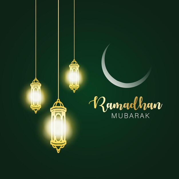 eid mubarak greeting banner template Eid al fitr mubarak vector Ramadan Kareem card vector