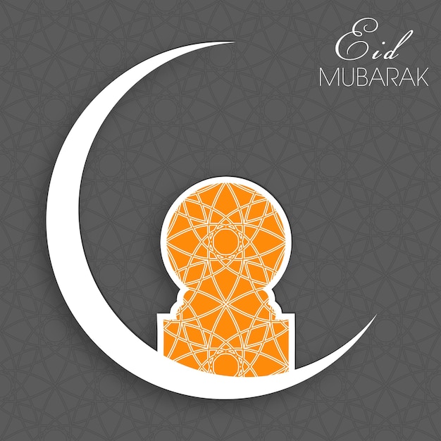 Biglietto di auguri eid mubarak per la celebrazione del festival della comunità musulmana