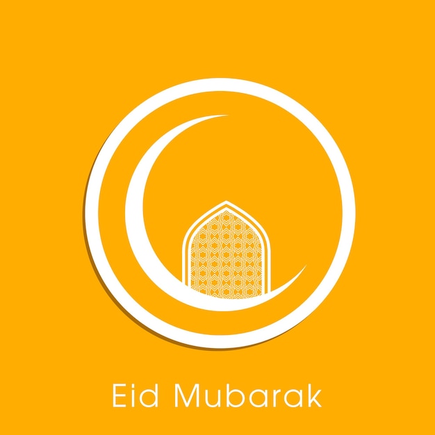 Eid Mubarak greeting card for the celebration of Muslim community festival