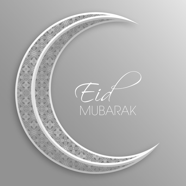 Vector eid mubarak greeting card for the celebration of muslim community festival