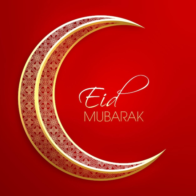 Biglietto di auguri eid mubarak per la celebrazione del festival della comunità musulmana