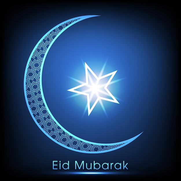 Поздравительная открытка Ид Мубарак для празднования фестиваля мусульманской общины