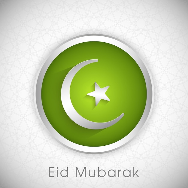 Vector eid mubarak greeting card for the celebration of muslim community festival