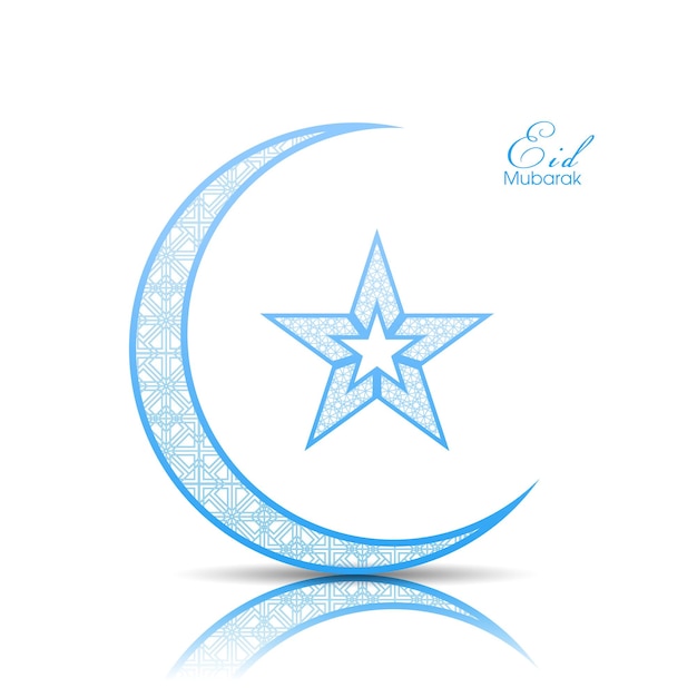 Eid mubarak greeting card for the celebration of muslim community festival