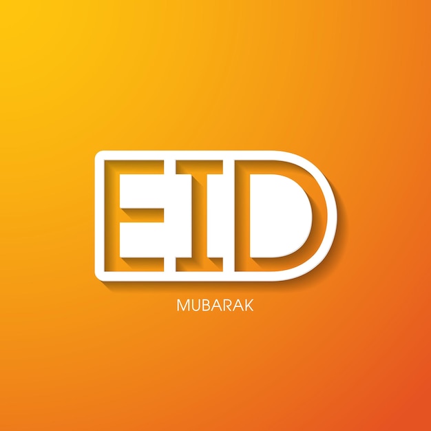 Eid mubarak greeting card for the celebration of muslim community festival