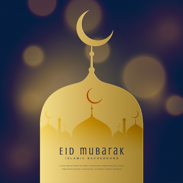 Eid mubarak greeting card design background