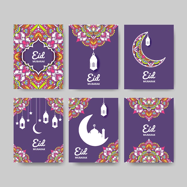 Eid Mubarak-groetkaart met mandalastrandornament