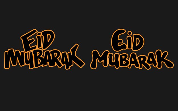 Eid Mubarak handgeschreven lettering set Vector kalligrafie voor uw ontwerp
