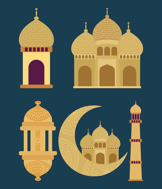 Eid mubarak icons