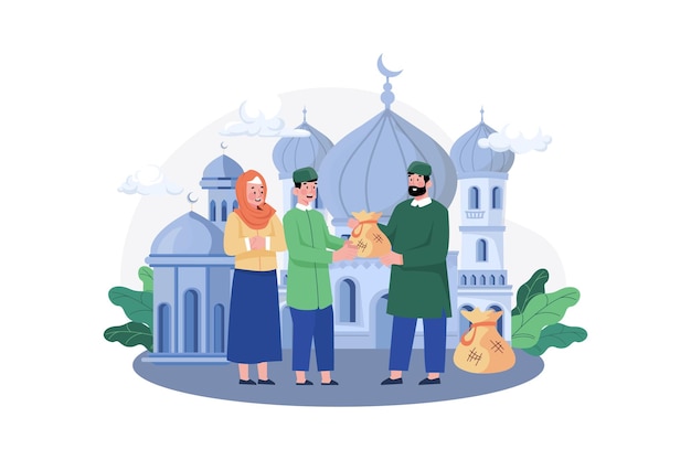 Eid Mubarak Illustration concept