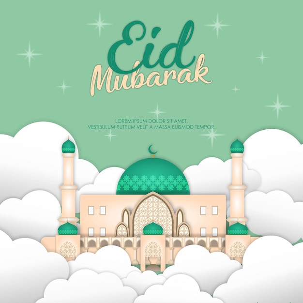 Eid mubarak instagram feed ontwerpsjabloon