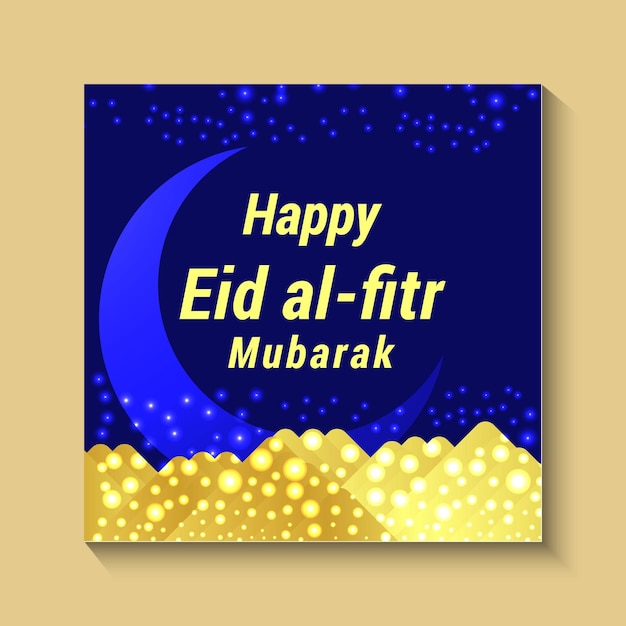 Vettore eid mubarak instagram post template