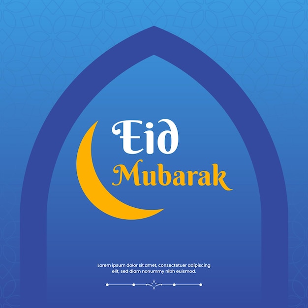 Vector eid mubarak islamic festival social media post design template