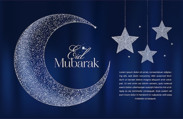 Eid mubarak islamic greeting card