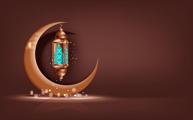 Eid mubarak islamitische wenskaart achtergrond vectorillustratie