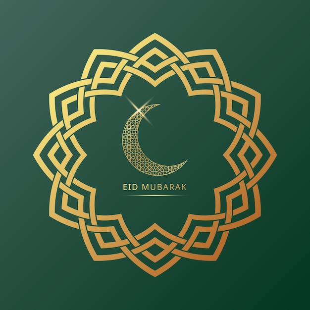 Eid mubarak islamitische wenskaart achtergrond vectorillustratie