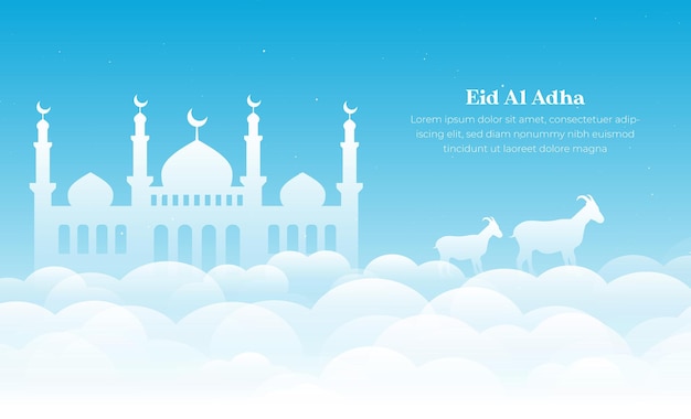 Eid mubarak islamitische wenskaart, poster, bannerontwerp, vectorillustratie