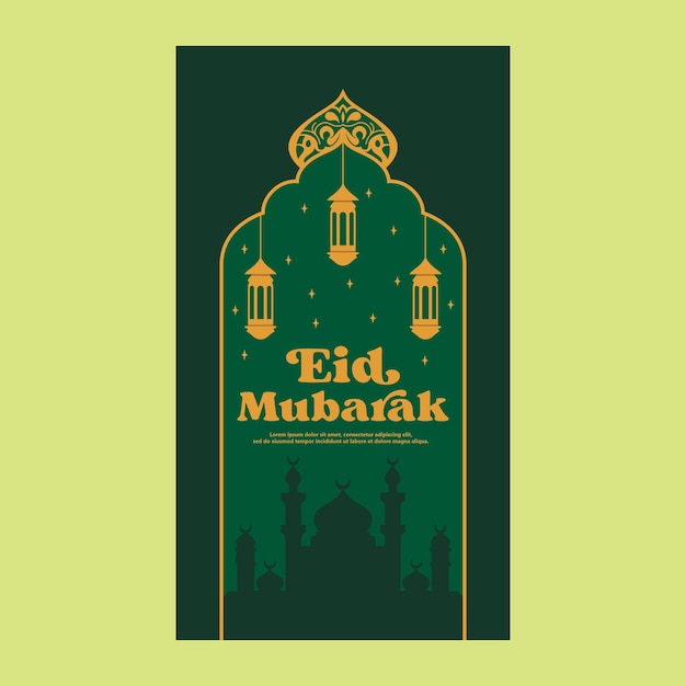 Eid Mubarak kaart concept