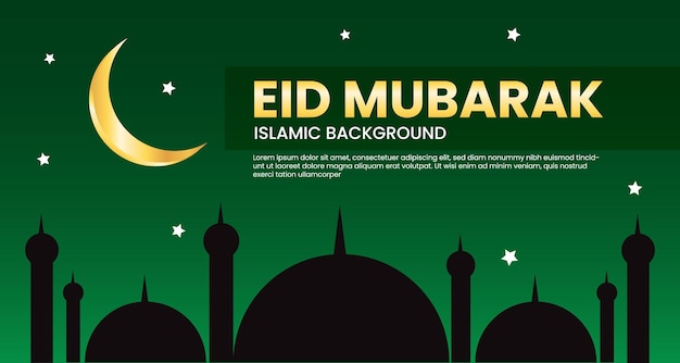 Eid Mubarak kunst illustratie achtergrond ontwerpsjabloon