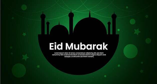 Eid Mubarak kunst illustratie achtergrond ontwerpsjabloon